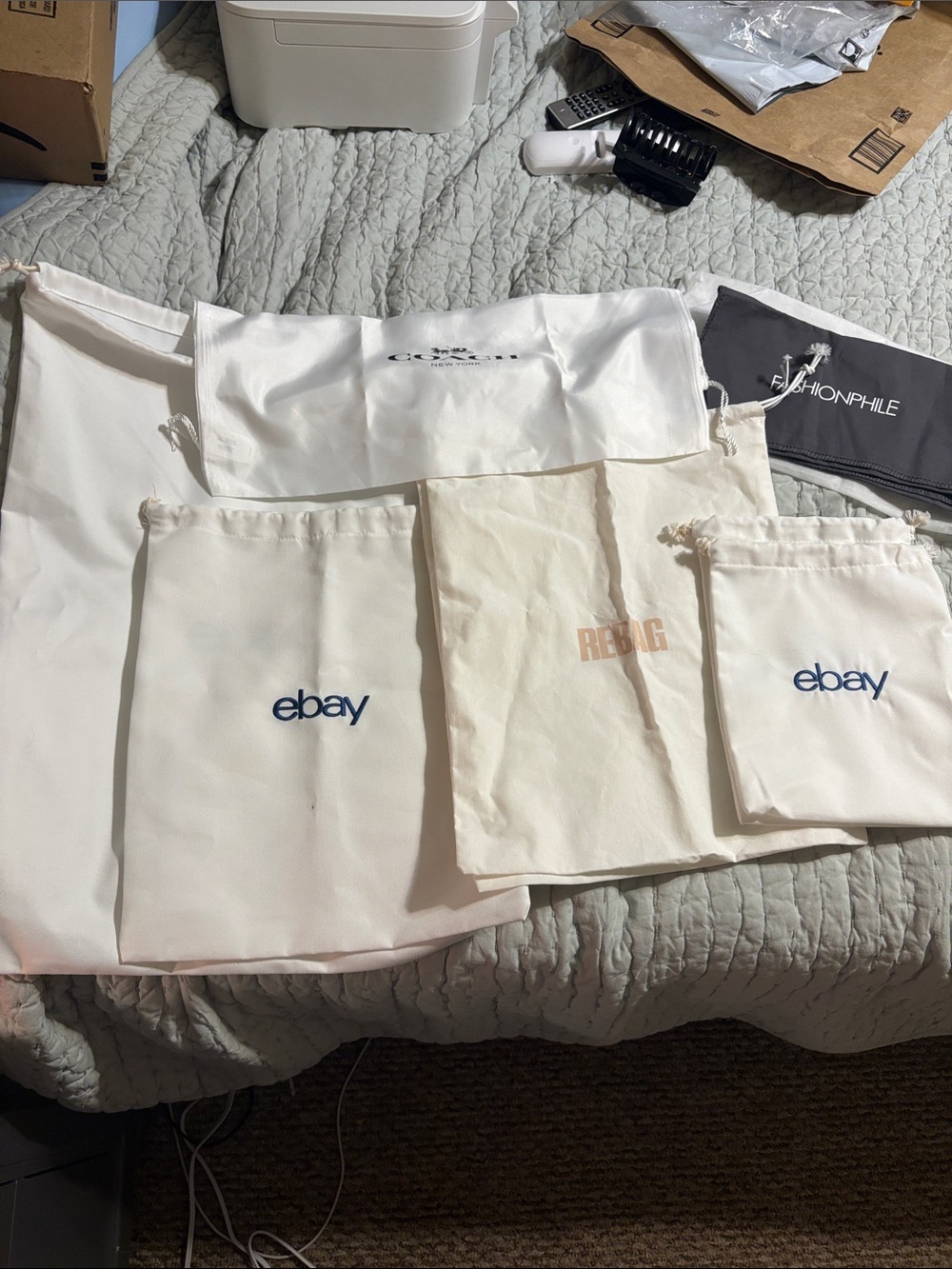 Dust Bags Set 10 - Assorted Branded Drawstring Pouches